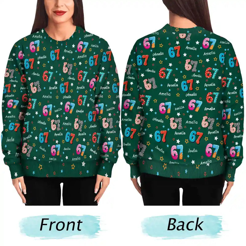 Gift For Kids,Gift For Grandkids,Gift For Men,Gift For Women,Funny - Six Seven Funny Slang - Personalized Unisex Ugly Sweater