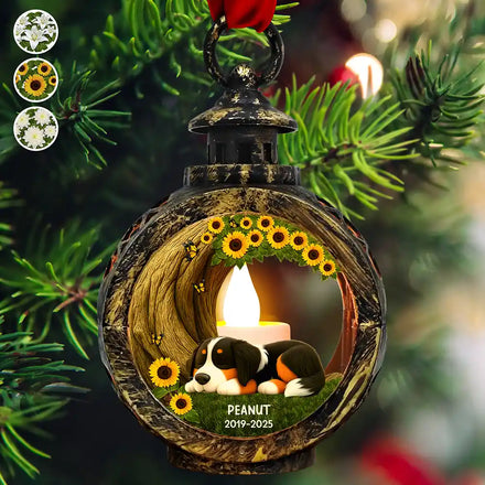 Sleep Peacefully Under the Memory Tree - Personalized Candlelight Lantern Ornament