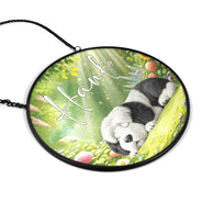 Dog Lovers,Dog Mom,Dog Dad,Happy - Sleeping Dog In The Garden - Personalized Stained Glass Window Hanging Suncatcher