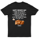 Pet Lovers,Pet Dad,Dog Lovers,Dog Dad,Happy,Gift For Father - Sleeping Dog Thanks For Loving Me - Personalized T Shirt