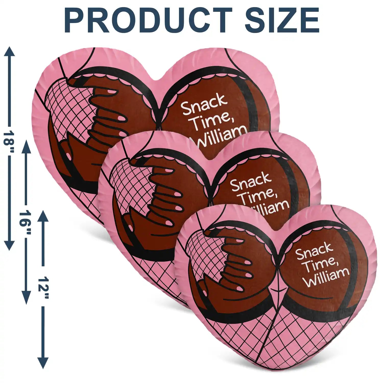 Gift For Husband,Gift For Boyfriend,Gift For Couples,Funny - Snack Time Husband Hot Wife Spicy Couple - Personalized Heart Shaped Pillow