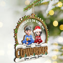 Gift For Bestie,Christmas,Happy,Gift For Sisters,Gift For Brothers,Gift For Sibling,Cousin - Snowball Congrats On Being My Besties Friends Siblings - Personalized 2-Layered Mix Ornament