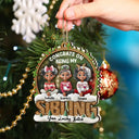 Gift For Bestie,Christmas,Happy,Gift For Sisters,Gift For Brothers,Gift For Sibling,Cousin - Snowball Congrats On Being My Besties Friends Siblings - Personalized 2-Layered Mix Ornament