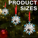 Gift For Couples,Gift For Husband,Gift For Wife,Christmas,Wedding,Love - Snowflake First Christmas Couple - Personalized Metal Ornament