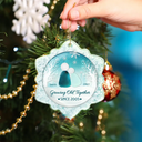 Gift For Couples,Old Couples,Gift For Husband,Gift For Wife,Gift For Boyfriend,Gift For Girlfriend,Love,Christmas - Snowflakes Growing Old Together - Personalized Custom Shaped Acrylic Ornament