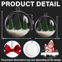 Gift For Grandparents,Parents,Happy,Christmas - Snowman Grandma Grandpa Grandkids - Personalized 3D Acrylic Ball Ornament