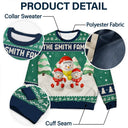 Gift For Grandparents,Happy,Christmas - Snowman Grandparents Ceramic Effect - Personalized Unisex Ugly Sweater