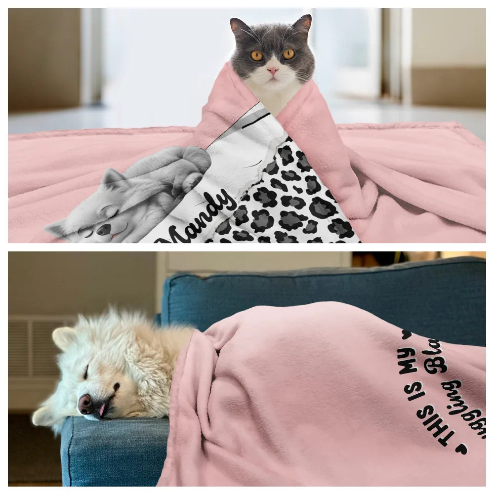 Dog Lovers,Happy - Snuggling Blanket - Personalized Pet Blanket