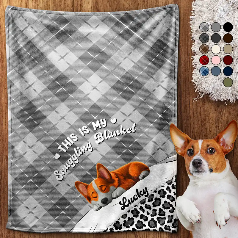 Dog Lovers,Happy - Snuggling Blanket - Personalized Pet Blanket