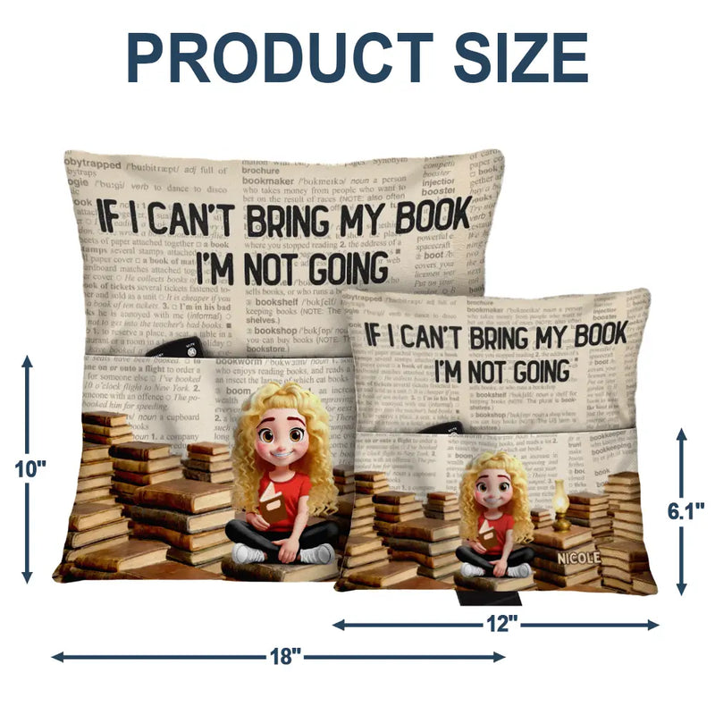 Reading,Gift For Yourself - So Many Books So Little Time - Personalized Pocket Pillow