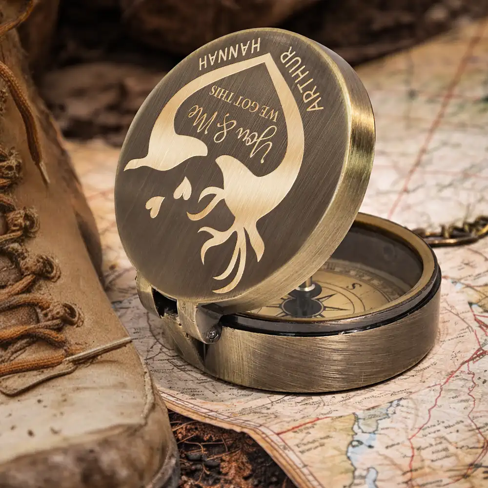 Christian,Gift For Yourself,Gift For Men,Gift For Women,Happy - So You Always Find Your Way Back To Me - Personalized Engraved Brass Compass