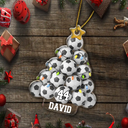 Gift For Yourself, Gift For Women, Gift For Men, Baseball, Basketball, Football, Golf, Happy, Christmas - Soccer Christmas Tree - Personalized Custom Shaped Acrylic Ornament