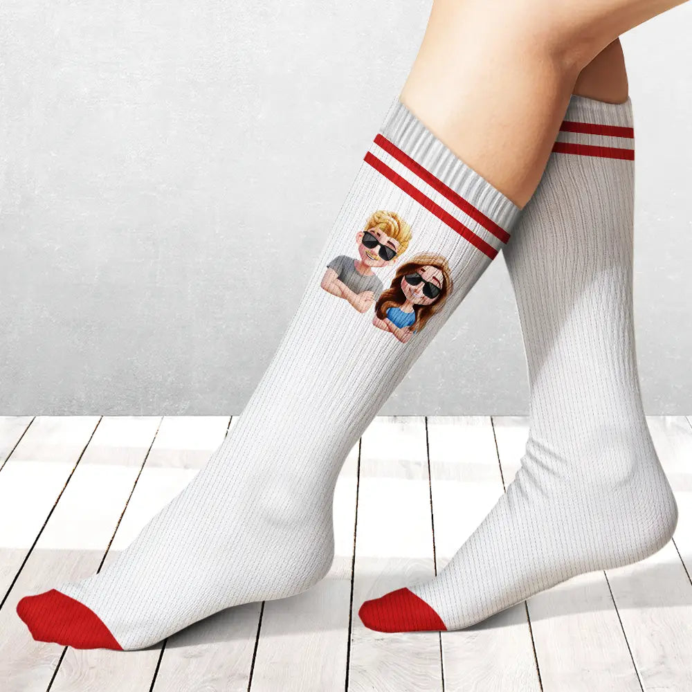 Gift For Couples, Gift For Husband, Gift For Wife, Gift For Boyfriend, Gift For Girlfriend, Love, Christmas - Sole Mates - Personalized Socks