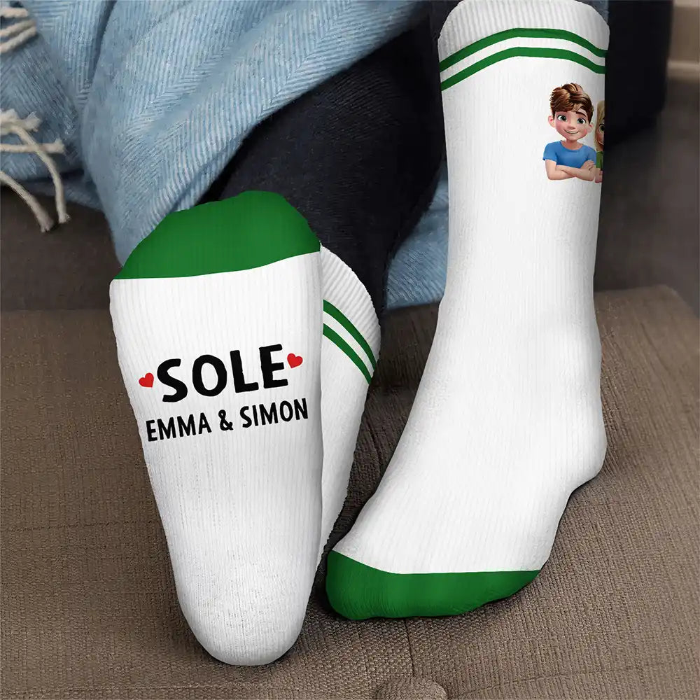 Gift For Couples, Gift For Husband, Gift For Wife, Gift For Boyfriend, Gift For Girlfriend, Love, Christmas - Sole Mates - Personalized Socks