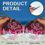 Gift For Yourself,Memorial,Pet Lovers,Pet Mom,Pet Dad,Gift For Women,Gift For Men,Family,Sad - Someone You Love Up There - Personalized Circle Glass Ornament