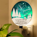 Gift For Yourself,Memorial,Family,Pet Lovers,Dog Lovers,Cat Lovers,Sad,Christmas - Someone You Love Up There - Personalized Plug-in Night Light