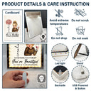 Gift For Yourself, Gift For Women, Happy - Sometimes You Forget You're Beautiful - Personalized LED Mirror Frame Lamp