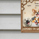 Dog Lovers,Funny,Pet Lovers - Somewhat Welcome Depend On - Personalized Flag
