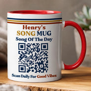 Gift For Yourself, Inspirational, QR Code - Daily Song - Song Of The Day QR Code - Personalized Mug