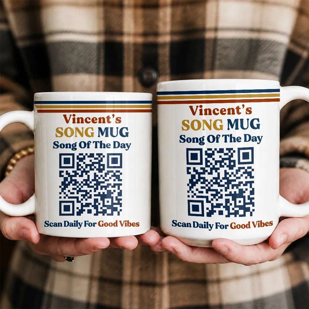 Gift For Yourself, Inspirational, QR Code - Daily Song - Song Of The Day QR Code - Personalized Mug