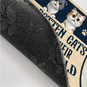 Cat Lovers, Cat Couple, Pet Lovers, Happy - Spoiled Cats Live Here 3D Effect - Personalized Doormat