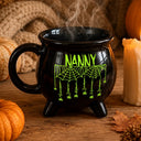 Adorable,Gift For Grandma,Halloween,Custom Text - Spooky Grandma Grandkids' Names - Personalized Cauldron Mug