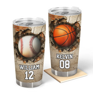 Gift For Yourself, Baseball, Happy, Gift For Kids - Sport Gifts - Personalized Tumbler
