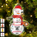 Christmas,Funny,Custom Photo,Gift For Yourself - Sports Snowman - Personalized Custom Shaped Acrylic Ornament