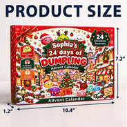 Adorable,Christmas,Custom Text,Gift For Kids - Squishy 24 Days Of Dumpling Festive Gift For Kids - Personalized Christmas Countdown Advent Calendar