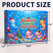 Adorable,Christmas,Gift For Kids,No Custom - Squishy Axolotl Gift For Kids - Personalized Winter Christmas Countdown Advent Calendar