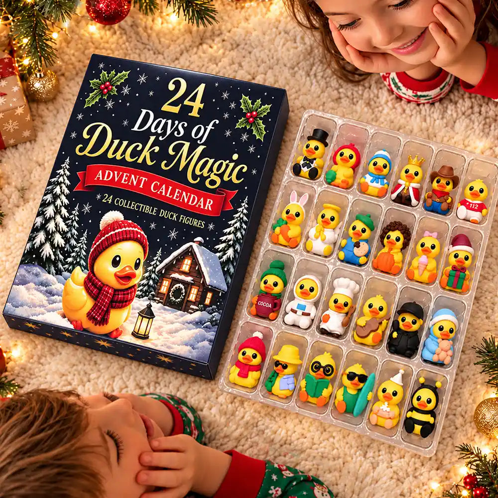 Adorable,Christmas,Duck,Farm,Gift For Kids,No Custom,Pet Lovers - Squishy Duck Magic Gift For Kids - Festive Christmas Countdown Advent Calendar