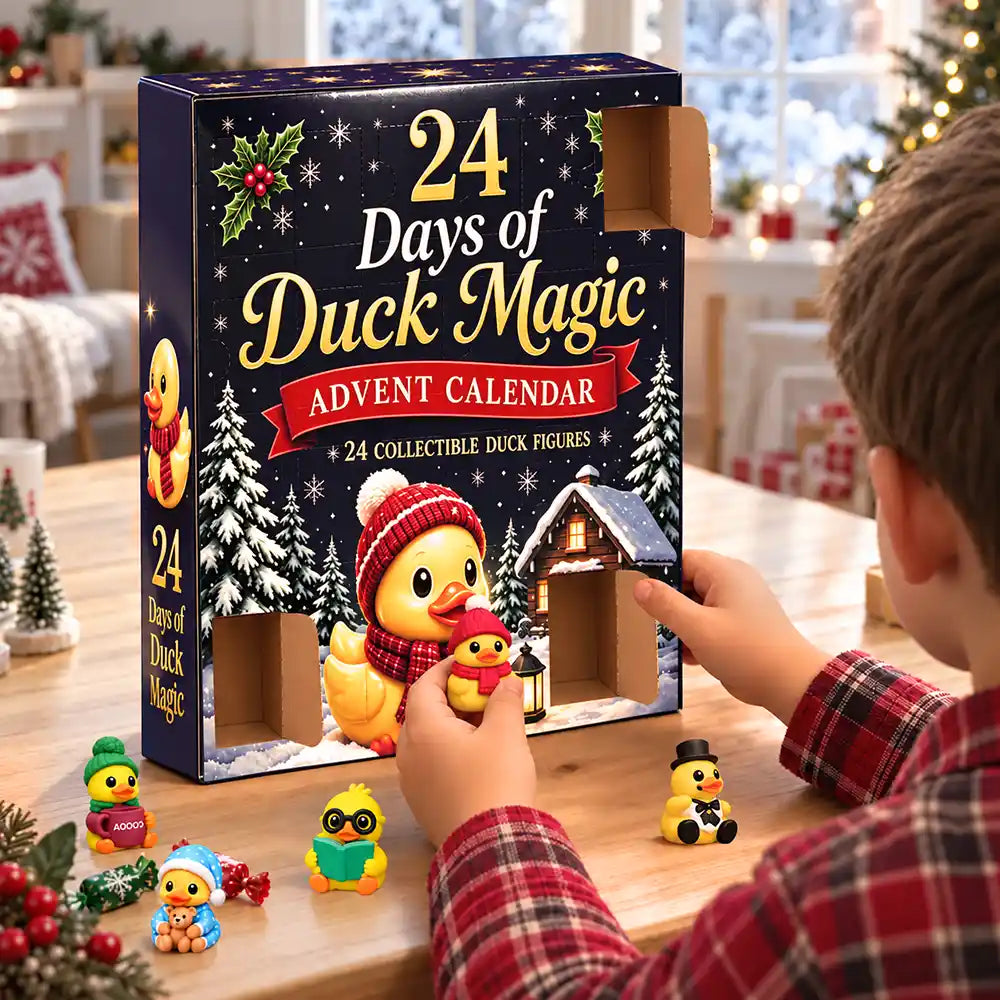 Adorable,Christmas,Duck,Farm,Gift For Kids,No Custom,Pet Lovers - Squishy Duck Magic Gift For Kids - Festive Christmas Countdown Advent Calendar