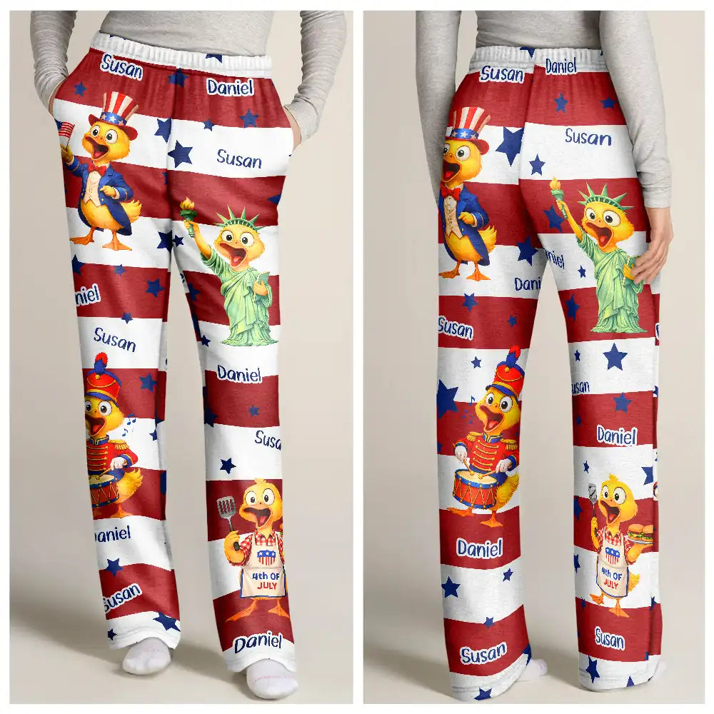 Gift For Yourself,Family,Happy,Independence Day - Stars And Stripes America Silly Goose - Personalized Pajama Pants