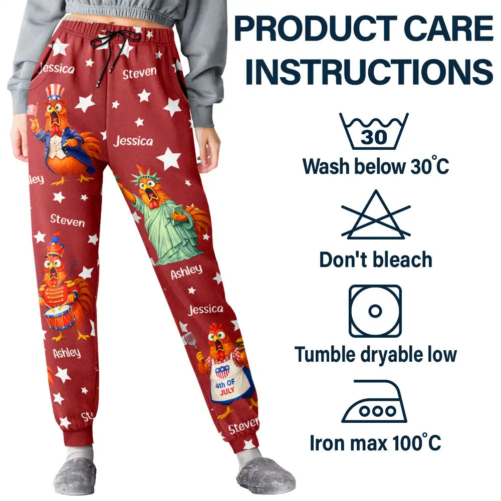 Gift For Yourself,Family,Happy,Independence Day - Stars And Stripes America Silly Goose - Personalized Pajama Pants