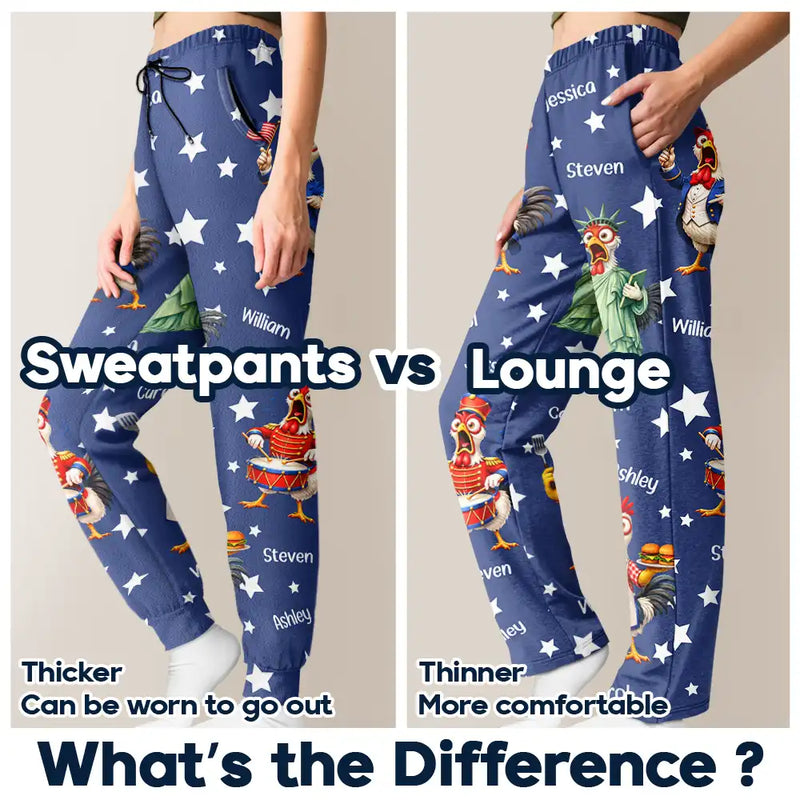 Gift For Yourself,Family,Happy,Independence Day - Stars And Stripes America Silly Goose - Personalized Pajama Pants