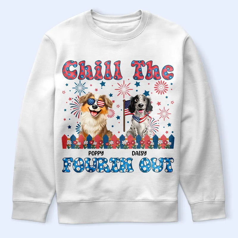 Stars And Stripes Chill The Fourth Out - Personalized T Shirt