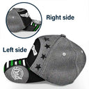 Gift For Father,Gift For Grandpa - Stars And Stripes Dad Kid Hand Grunge - Personalized Classic Cap