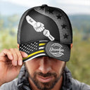 Gift For Father,Gift For Grandpa - Stars And Stripes Dad Kid Hand Grunge - Personalized Classic Cap