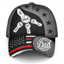 Gift For Father,Gift For Grandpa - Stars And Stripes Dad Kid Hand Grunge - Personalized Classic Cap