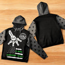 Gift For Father,Gift For Grandpa,Happy - Stars And Stripes Dad Kid Hand Grunge - Personalized Pullover Hoodie