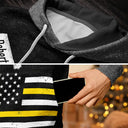 Gift For Father,Gift For Grandpa,Happy - Stars And Stripes Dad Kid Hand Grunge - Personalized Pullover Hoodie