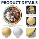 America 250th,Custom Photo,Independence Day,Gift For Yourself,Proud,Remove BG Photo - Custom Photo Stars And Stripes USA 250th Anniversary Family - Personalized Commemorative Keepsake Coin