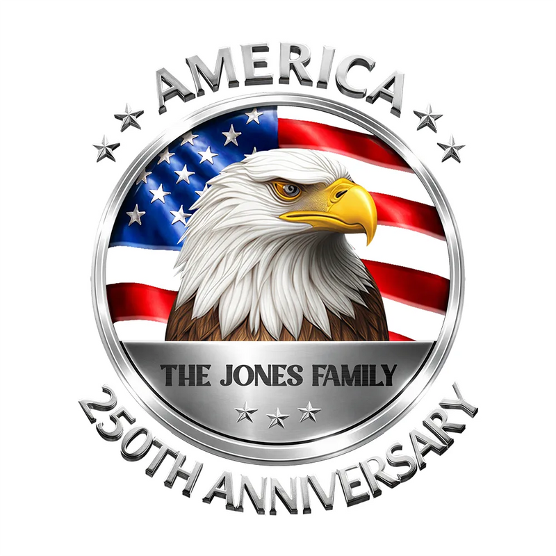 Independence Day,America 250th,Family,Gift For Yourself,Gift For Father,Happy - Stars And Stripes Eagle US Flag - Personalized Decor Decal

