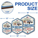 Independence Day, America 250th, Family, Camping, Happy - Stars And Stripes Family Camping On The Fourth Of July - Personalized Custom Shaped Wood Sign