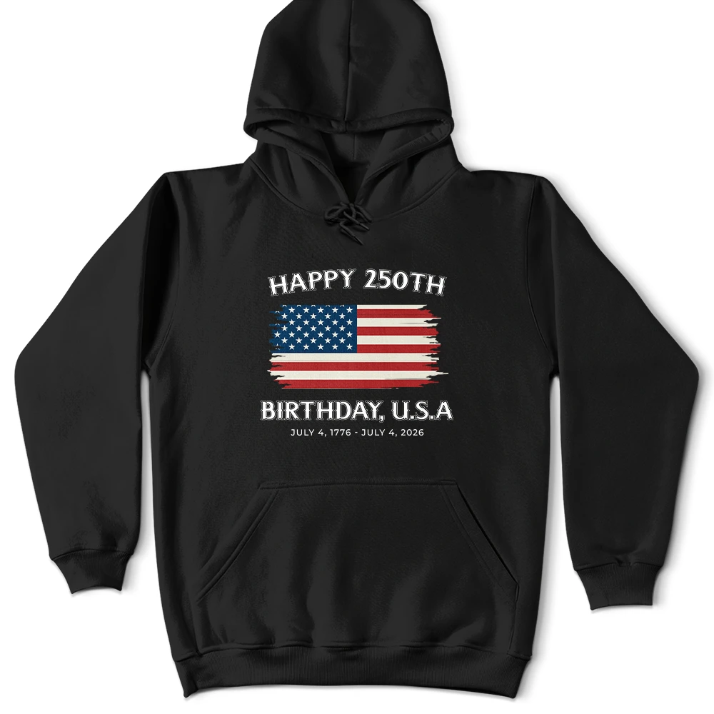 Independence Day,America 250th,Gift For Yourself,Gift For Men,Gift For Women,Happy,No Custom - Stars And Stripes Happy 250th Birthday - T Shirt