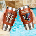 Gift For Father,Gift For Men,Gift For Husband,Funny,Independence Day,America 250th - Stars And Stripes Husband Legend Husband Daddy - Personalized Leather Tumbler