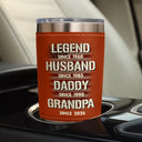Gift For Father,Gift For Men,Gift For Husband,Funny,Independence Day,America 250th - Stars And Stripes Husband Legend Husband Daddy - Personalized Leather Tumbler