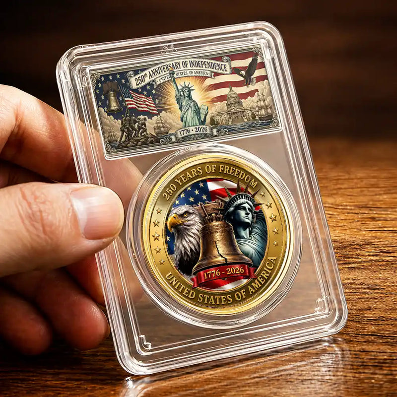 America 250th,Independence Day,No Custom,Gift For Yourself,Proud - Stars And Stripes Liberty Bell 250 Years Of America - Commemorative Keepsake Coin