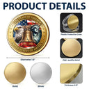 America 250th,Independence Day,No Custom,Gift For Yourself,Proud - Stars And Stripes Liberty Bell 250 Years Of America - Commemorative Keepsake Coin
