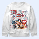 Stars And Stripes Red White & Woof - Personalized T Shirt